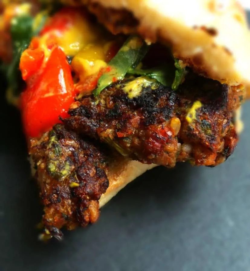 Mushroom vegan burgers