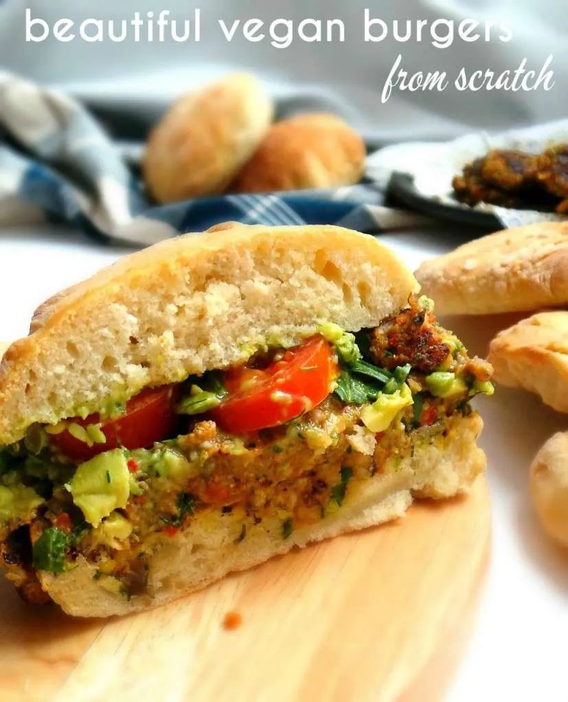 Mushroom vegan burgers