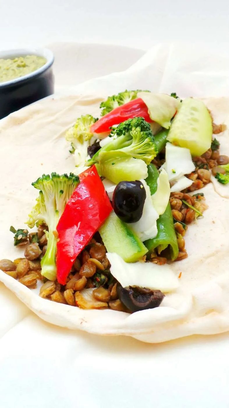 Vegan lentil wraps / Vegan lentil tacos - Gaical