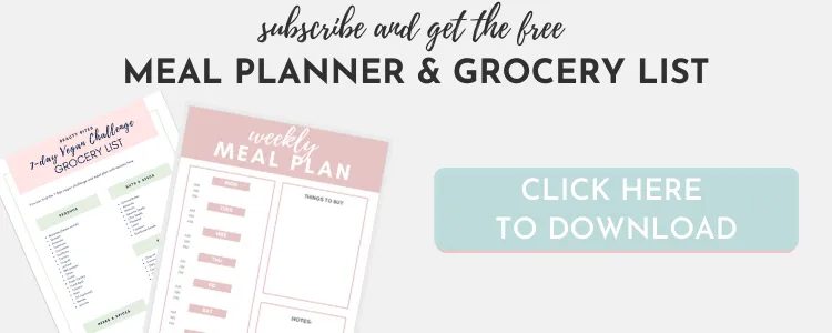 Meal plan & challenge for 7 days, vegan