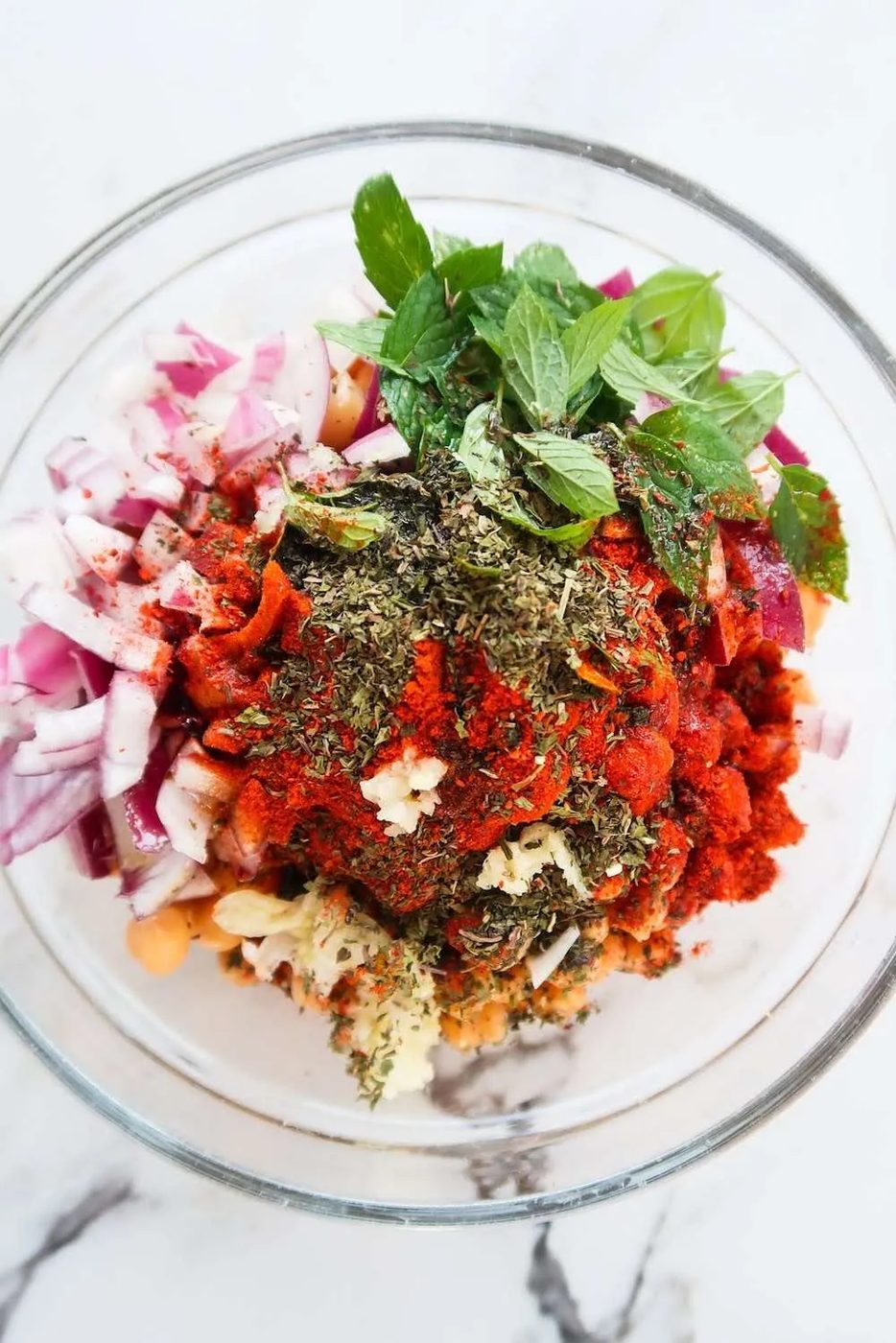 Mediterranean meatball bowls, vegan