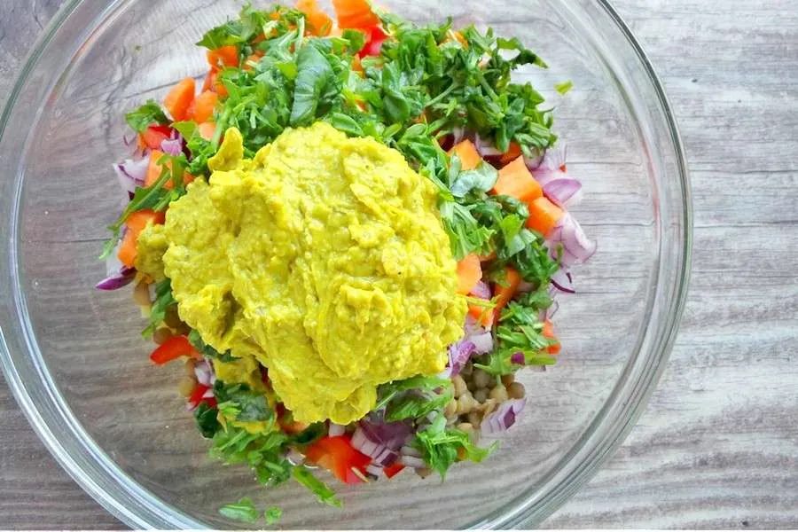 Gaical: vegan potato lentil salad