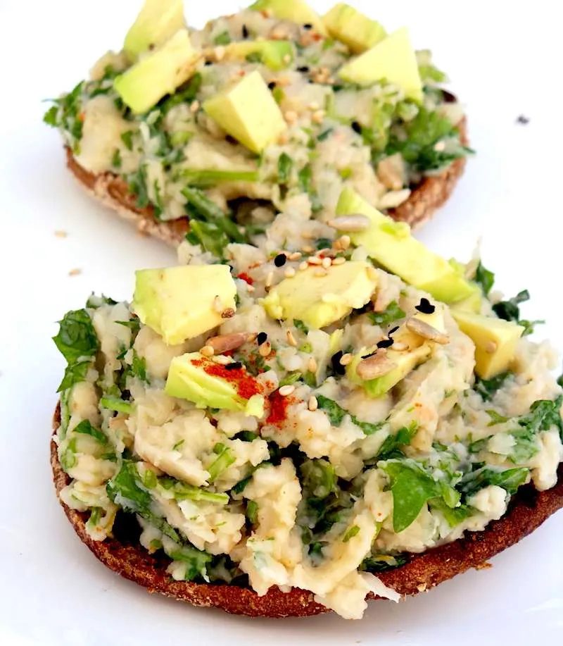 Mashed white bean salad – 5-minute, vegan