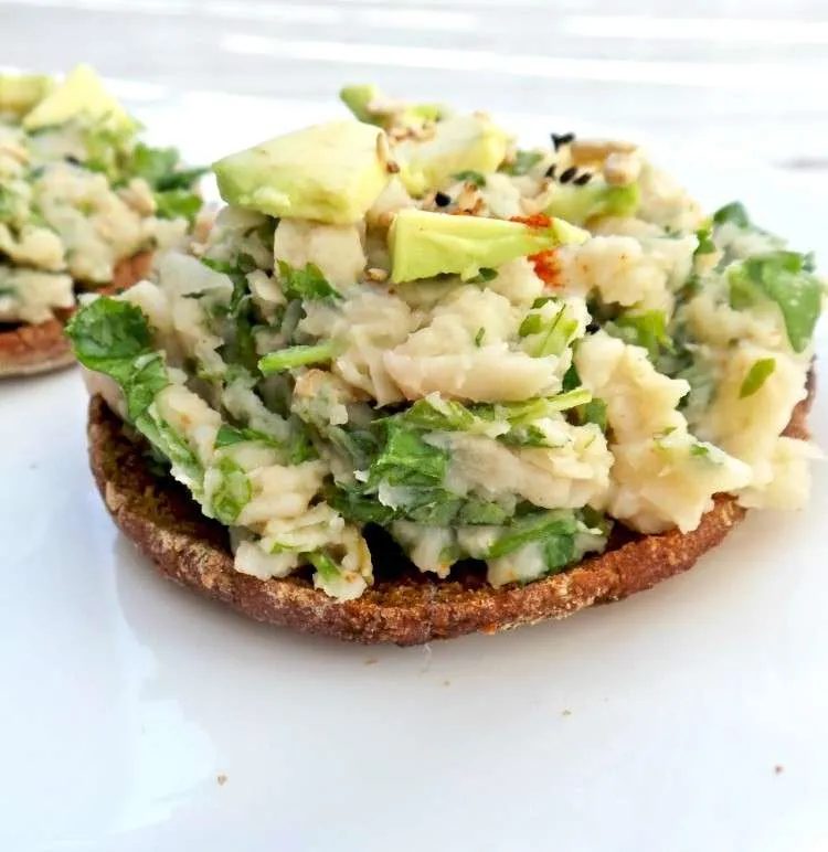Mashed white bean salad – 5-minute, vegan