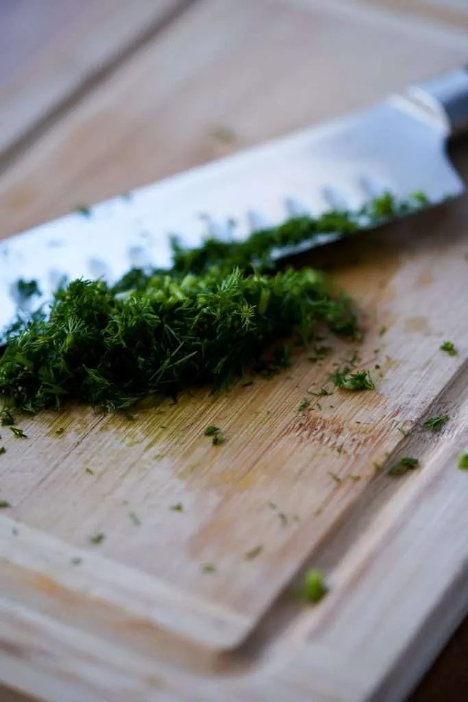 chop the dill