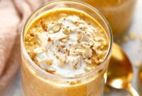 No-Bake Pumpkin Cheesecake Overnight Oats