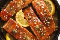 Golden Lemon Caper Salmon