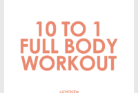 Summer Sweatdown Full Body 10-1 Challenge