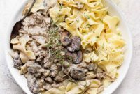 Creamy Ground Beef Stroganoff