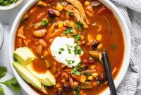 Hearty Slow Cooker Chicken Enchilada Soup