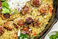 Effortless Za’atar Meatball Quinoa Skillet