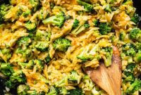 Cheesy Broccoli Orzo Bake