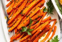 Golden Garlic Glazed Carrots