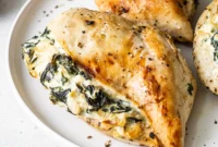 Cheesy Spinach Stuffed Chicken