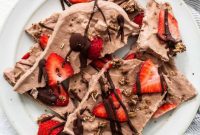 Swirled Strawberry Chocolate Yogurt Bark
