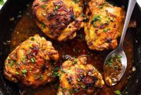 Golden Brown Skillet Chicken Thighs