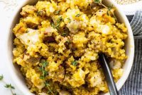 Hearty Butternut Chicken Sausage Quinoa Bake
