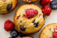 Berry Burst Greek Yogurt Muffins