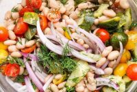 Zesty Dill Pickle White Bean Salad