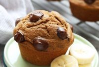 Wholesome Banana Chocolate Chip Muffins