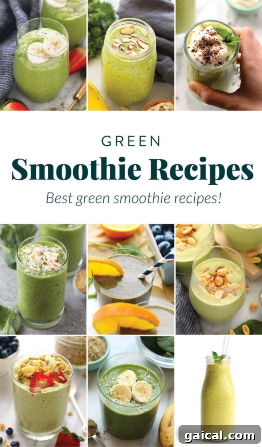 Make a green smoothie recipe for a nutrient-dense breakfast or snack that's packed with real food and GREENS! A refreshing green smoothie, perfect for a nutrient-dense breakfast or snack.
