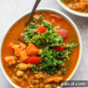 Instant Pot Soup in a bowl with toppings