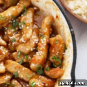 Glistening Sticky Honey Pork, ready to be served.
