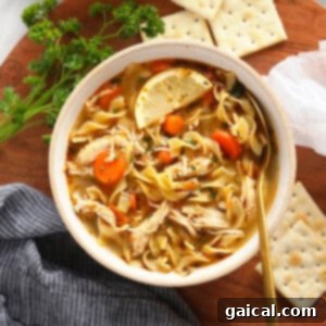 Effortless Instant Pot Chicken Noodle Soup 6 instant pot chicken noodle soup in bowl