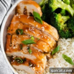 Sticky Glazed Teriyaki Chicken Breasts 3 Delicious baked teriyaki chicken, perfect for a family meal.