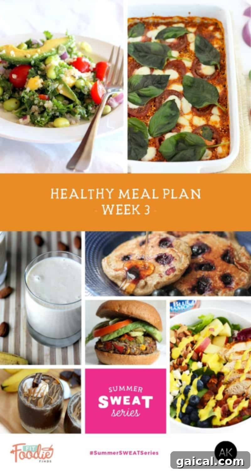 It's week 3 of the Summer SWEAT Series. Check out both your fitness and nutrition plan from Fit Foodie Finds and Ambitious Kitchen. #SummerSWEATSeries