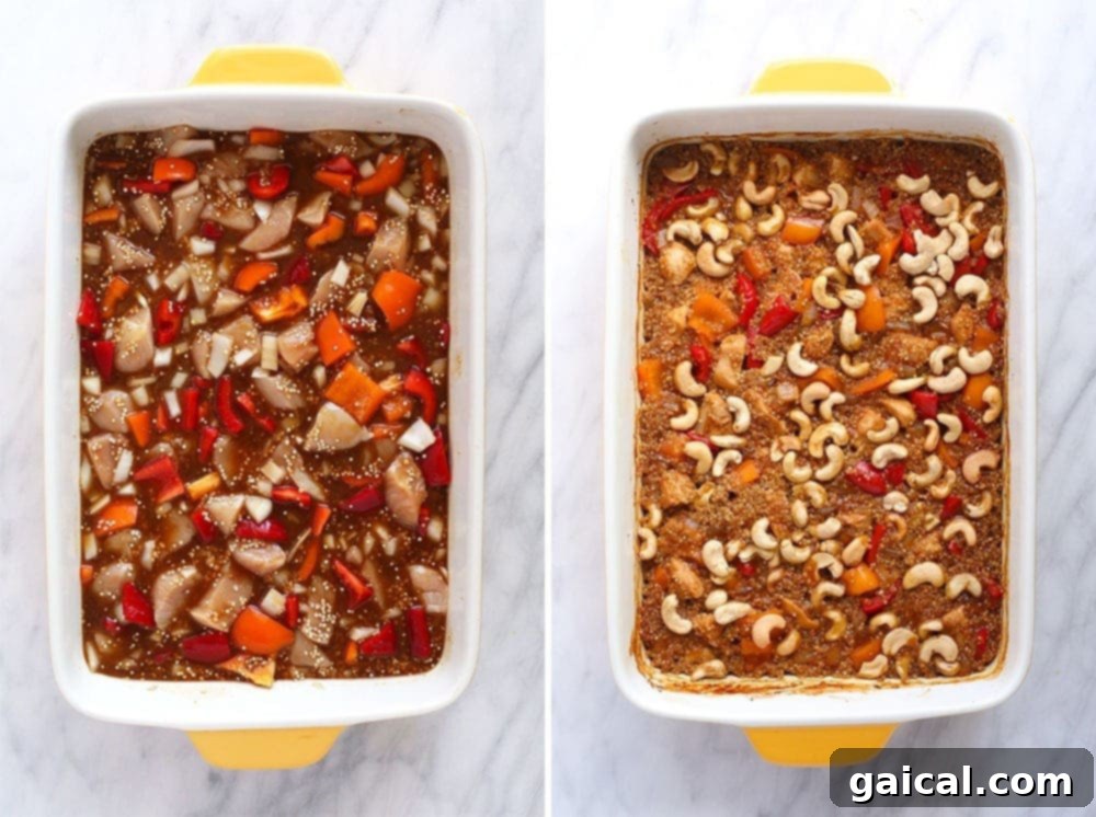 before and after baking