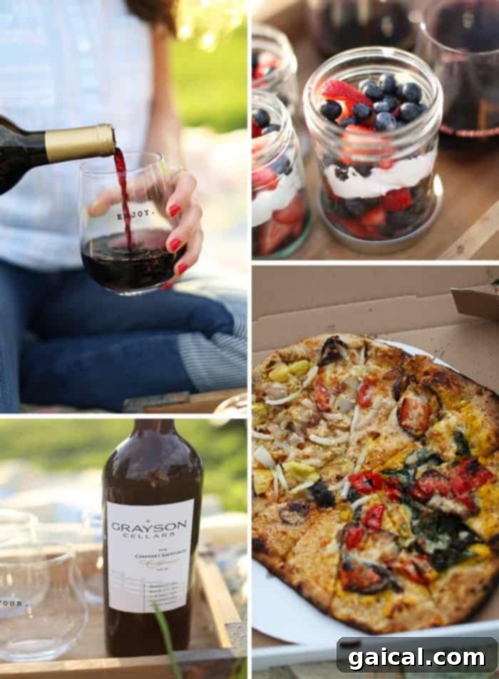A Slice of Minnesota: The Pizza Farm 4 Friends enjoying a leisurely and joyful picnic experience at The Pizza Farm, sharing vibrant salads and wine while patiently waiting for their farm-fresh pizzas amidst the beautiful and relaxing Wisconsin countryside.