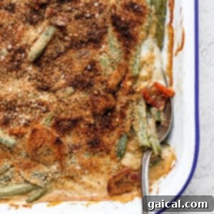 green bean casserole with bacon