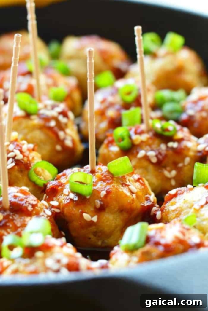 Sticky Kung Pao Chicken Meatballs 2 Healthy Kung Pao Meatballs served as a meal
