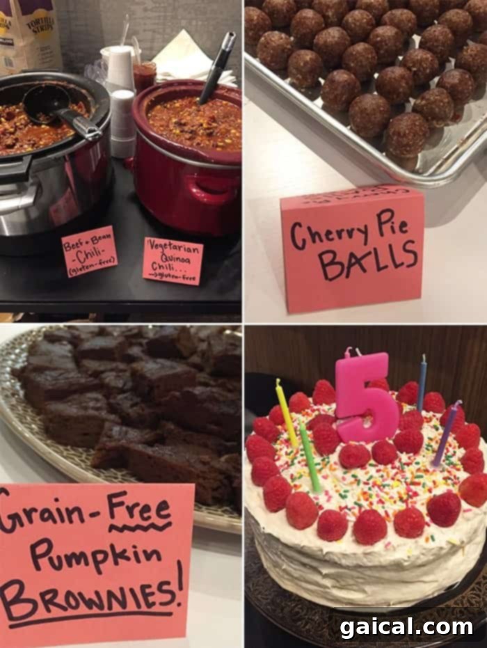 FFF's Fantastic Fifth: Reliving the Birthday Fun 6 Delicious food spread at Fit Foodie Finds anniversary party