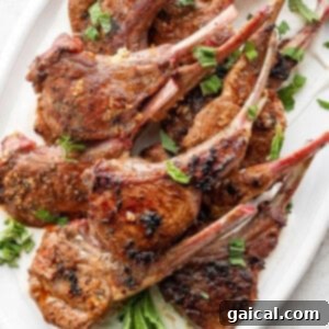 pan seared lamb chops on a plate