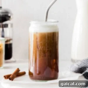 Glass with homemade brown sugar shaken espresso