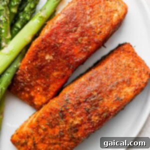 A vibrant image of delicious air fryer salmon, showcasing its crispy texture and succulent interior, perfectly cooked and ready to serve.