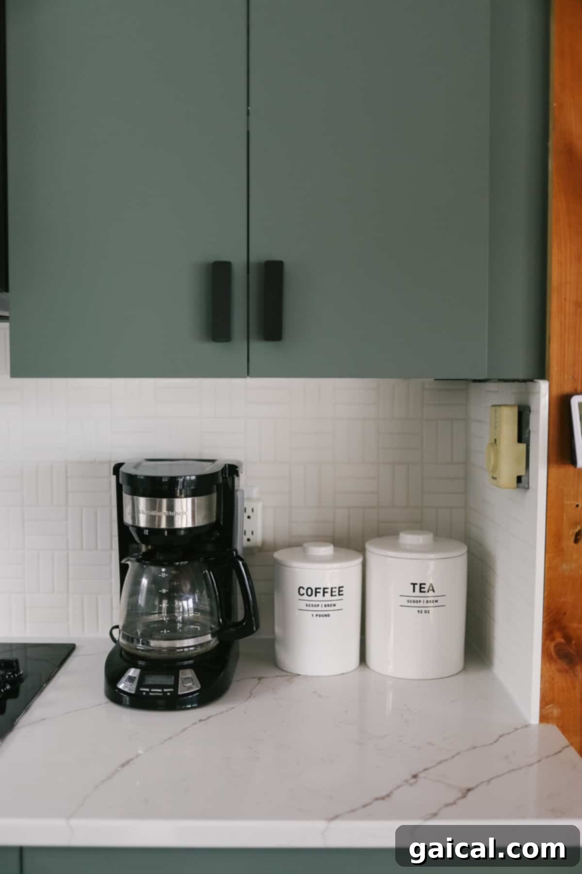 Quartz countertops in Scandinavian Modern kitchen