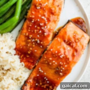 teriyaki salmon on plate
