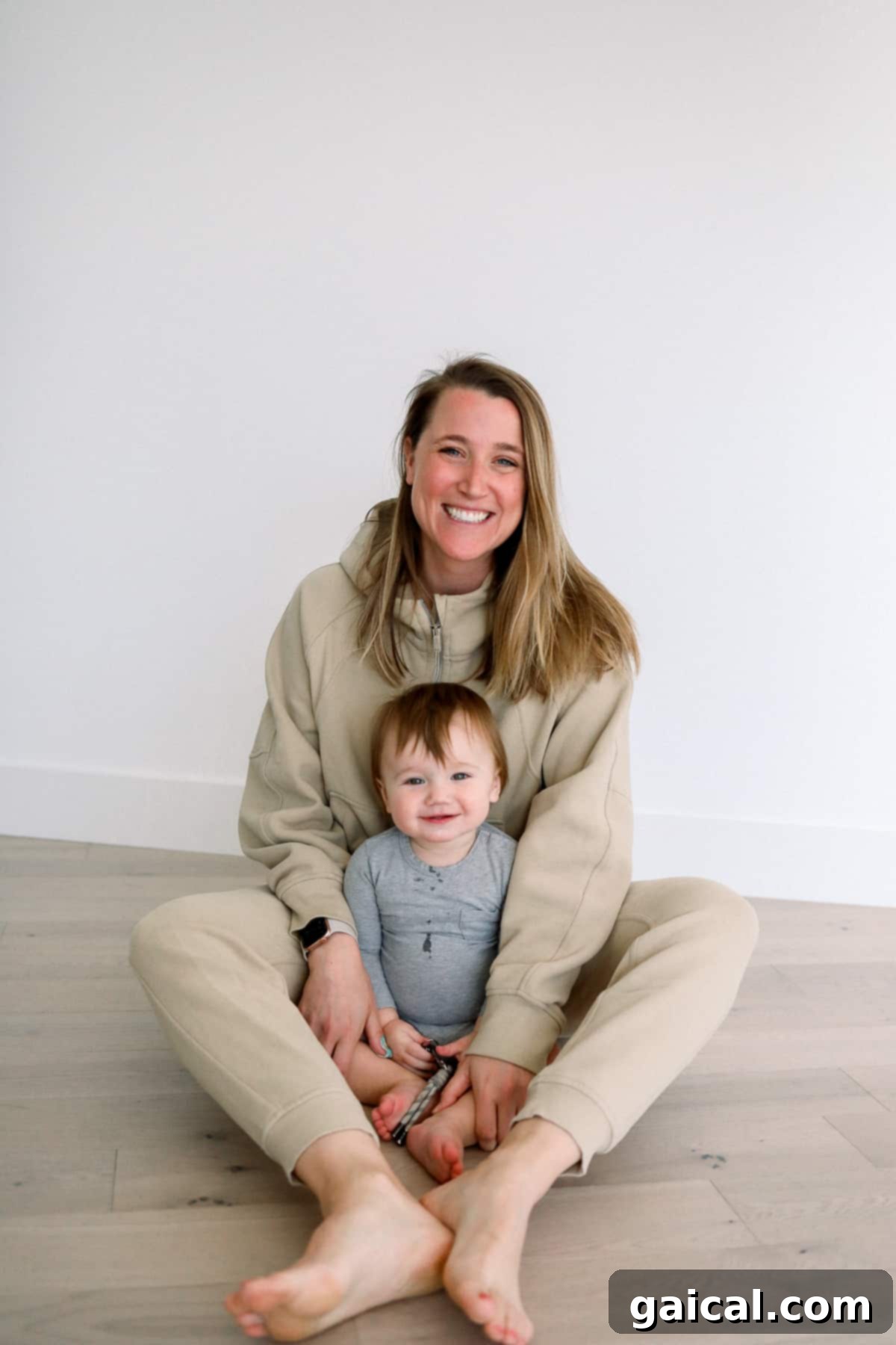 Lululemon Scuba for Postpartum Mother wearing a Lululemon Scuba Oversized Half Zip sweatshirt, perfect for postpartum comfort and nursing.