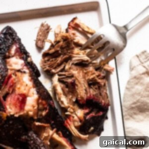 Smoked Pork Shoulder on a tray.