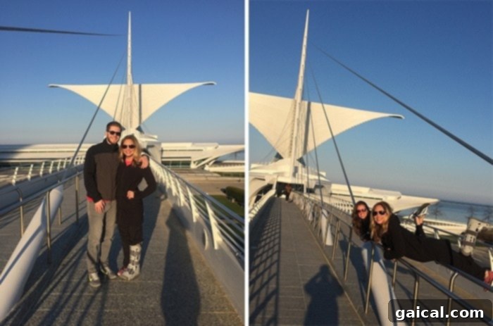 My 26th Birthday Weekend Treadmill Ladder Challenge 4 Milwaukee Art Museum by Lake Michigan, a stunning architectural landmark
