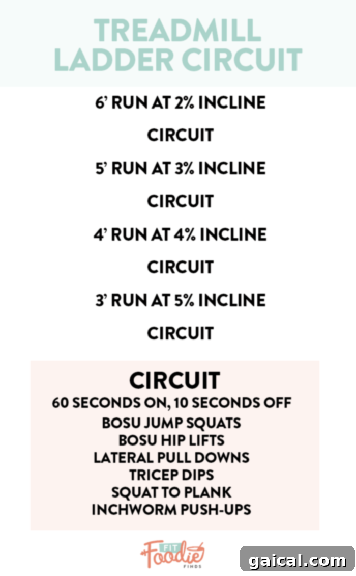 My 26th Birthday Weekend Treadmill Ladder Challenge 6 Mix high-intensity treadmill incline sprints with a full-body circuit for the ultimate 50 minute calorie burn and strength building