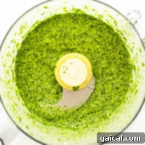 Savory Beef and Sweet Potato Empanadas 11 Fresh herbs and ingredients for green sauce in a food processor.