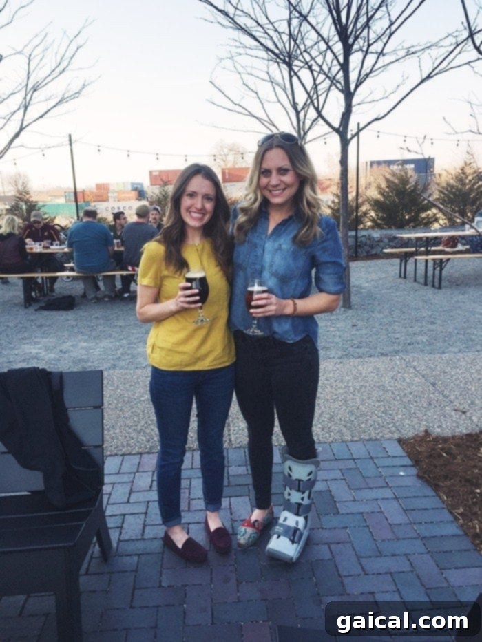 My April Unfolding 7 Author celebrating her 26th birthday with friends at Surly Brewing Co.'s outdoor patio, enjoying the spring weather.