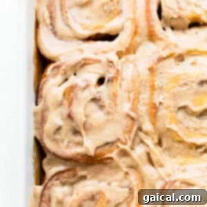 Freshly baked apple cinnamon rolls.