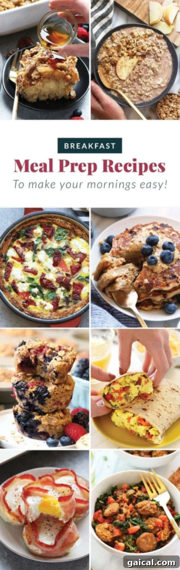 Streamlined Morning Meals 2 Assortment of healthy breakfast meal prep recipes