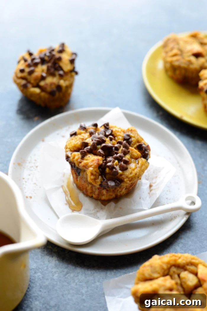 Pumpkin Chocolate Chip French Toast Cups: Epic Fall Breakfast Pumpkin chocolate chip french toast cups on a plate