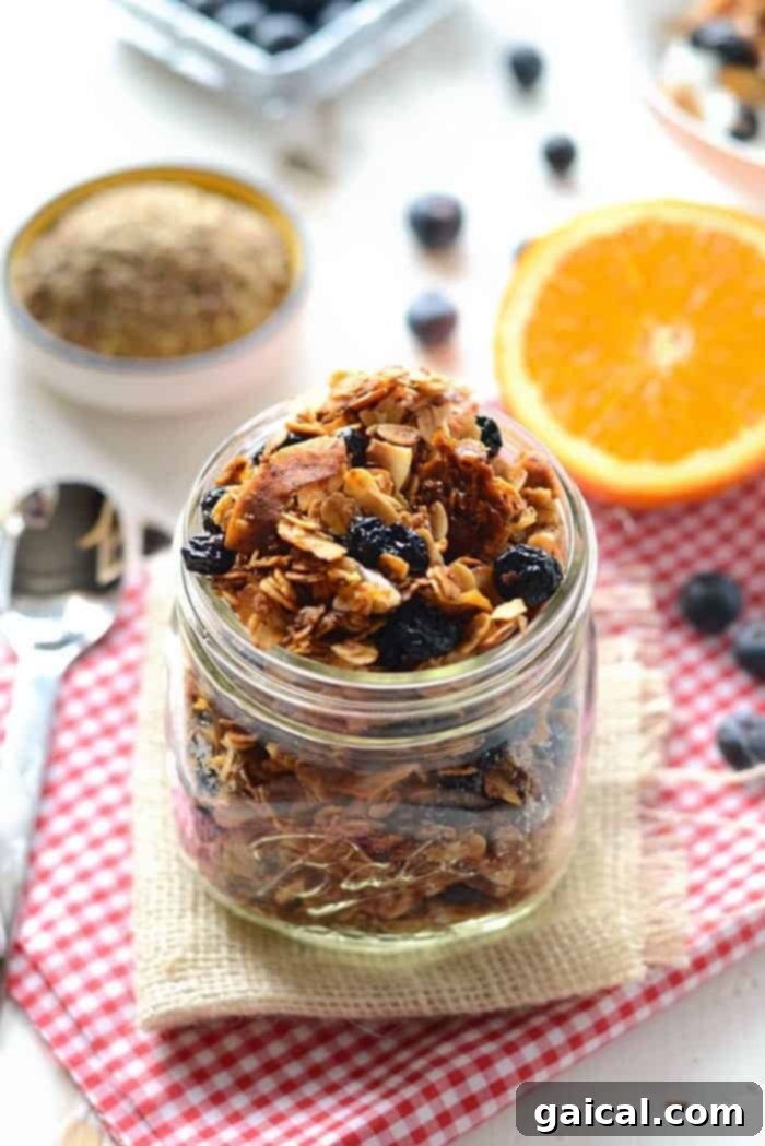 Blueberry Orange Granola: Zesty & Healthy Meal Prep Blueberry orange granola